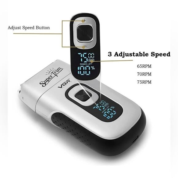 Men's Professional Rechargeable Electric Shaver Trimmer Razor Hair Beard Shaving - Picture 4 of 8
